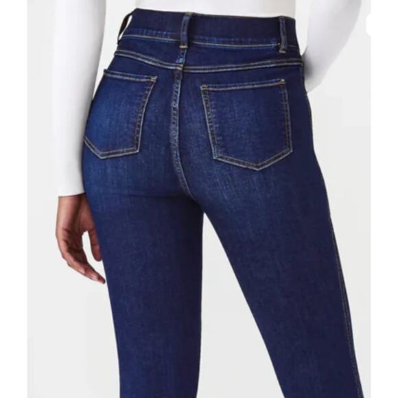 Spanx Flare Jeans Midnight Shade XS Slim Fit premium stretch denim 70's Shaping - Picture 4 of 10